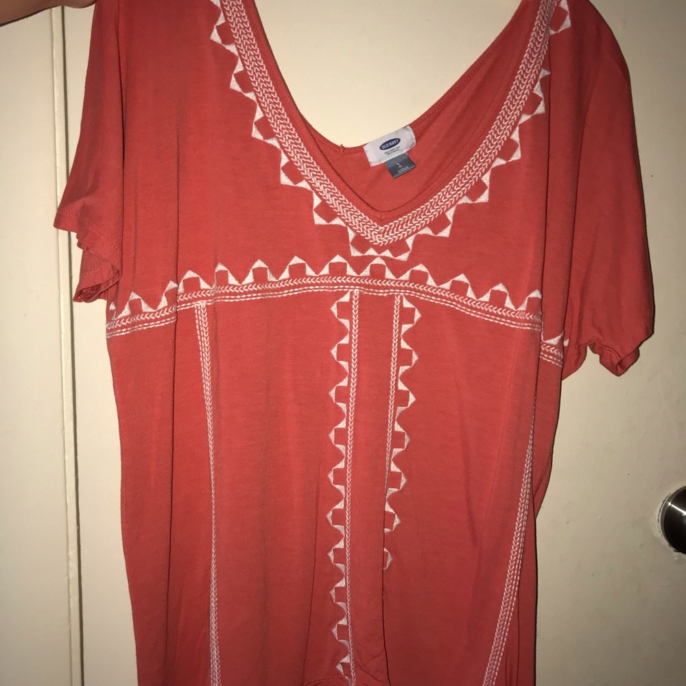 Coral printed blouse